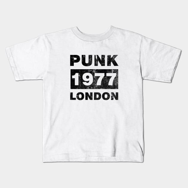 PUNK 1977 LONDON Kids T-Shirt by KIMIDIGI